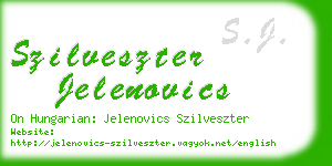 szilveszter jelenovics business card